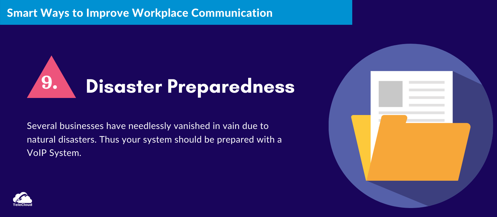 Disaster Preparedness to improve business communication - TeleCloud