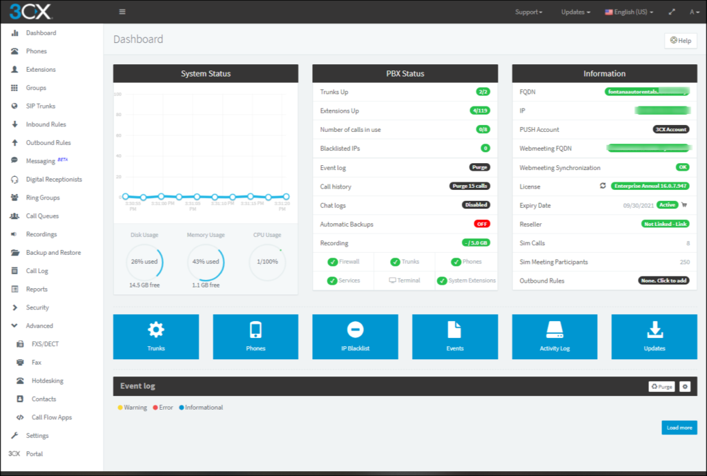 3cx ring group stats - TeleCloud